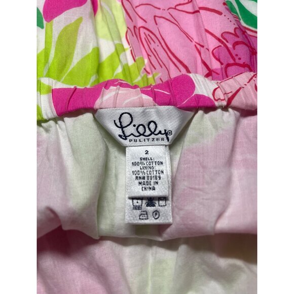 Lilly Pulitzer Skirt Holy Grail PInk Parrot  print white tag vintage Size 2 - Picture 5 of 7
